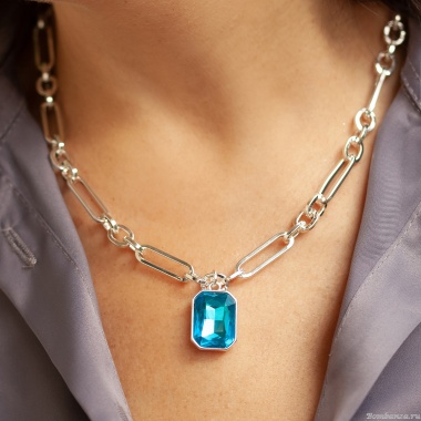 Колье Fiore Luna, Aquamarine, LN6095 S